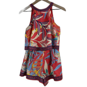 Flying Tomato Floral Halter Sleeveless Romper